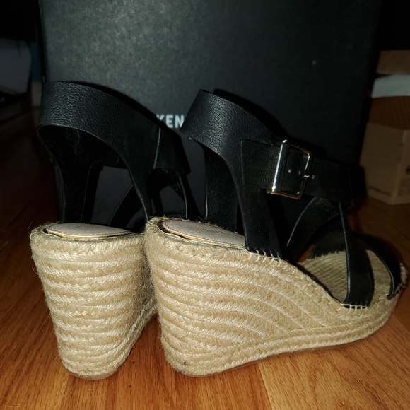 Kenneth Cole New York - Olivia Cross - Black - Size 9 M - leather espadrilles - Picture 6 of 9